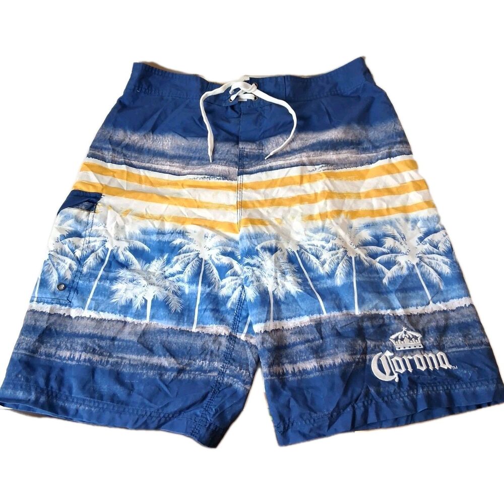 Corona Extra Swim Trunks Mens 38 XXL Beach Board Shorts Pocket Mesh